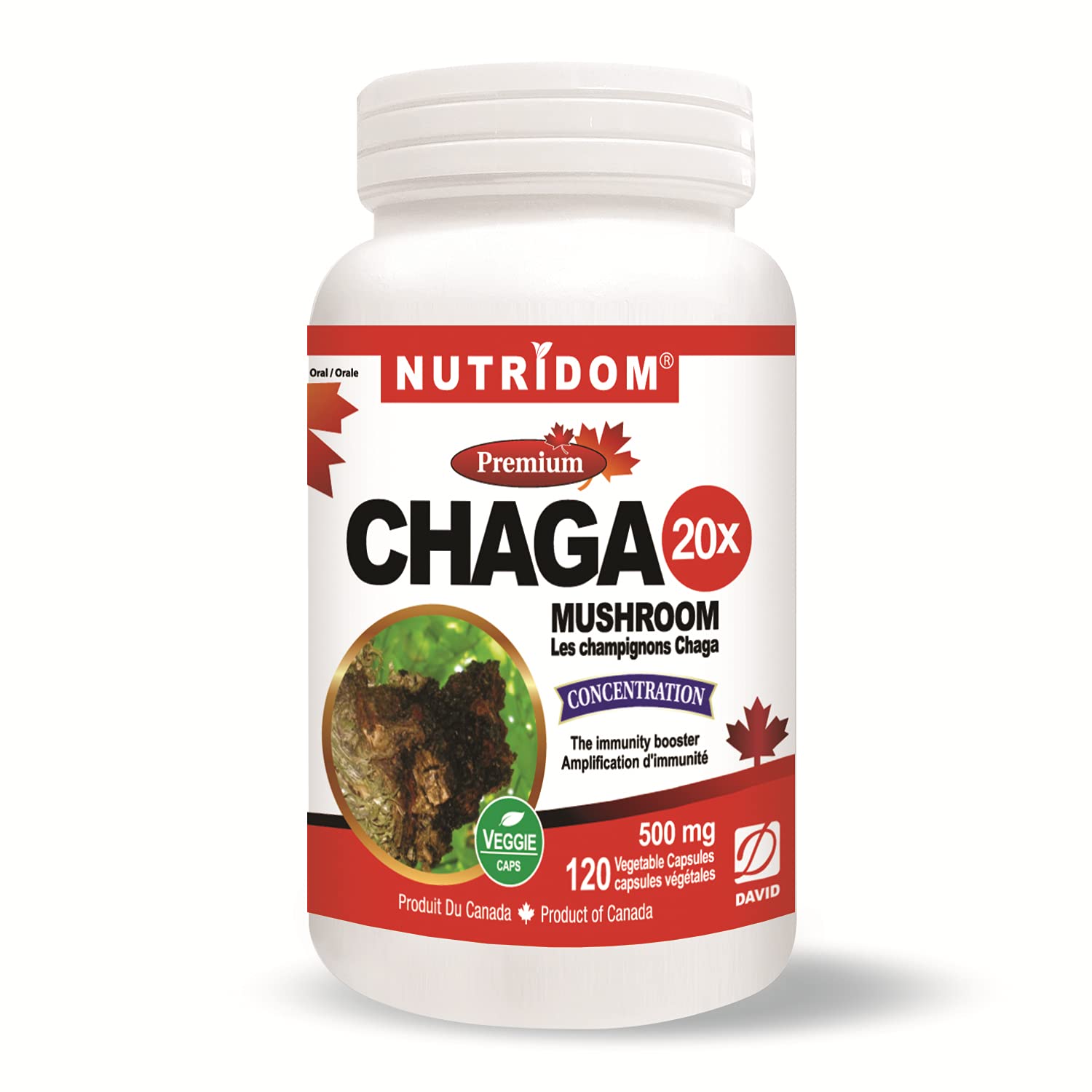 NUTRIDOM Chaga Mushroom 360mg 120 Vcap