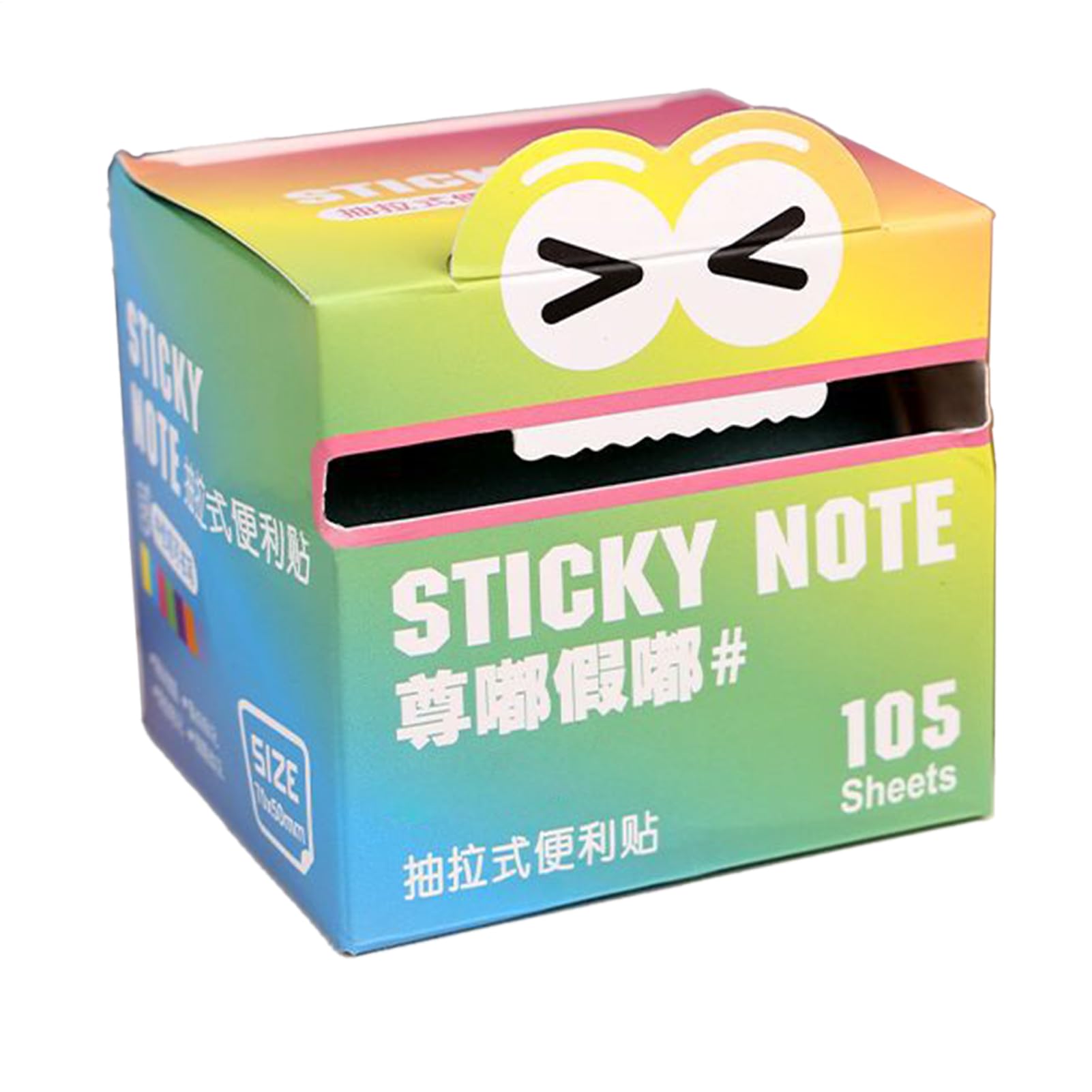 Transparent Sticky Notes, Clear Notepad Self-Adhesive - 105 Sheets/Roll of Pull-Out Memo Colourful Pads for Home Office School Students Notebook Reminders