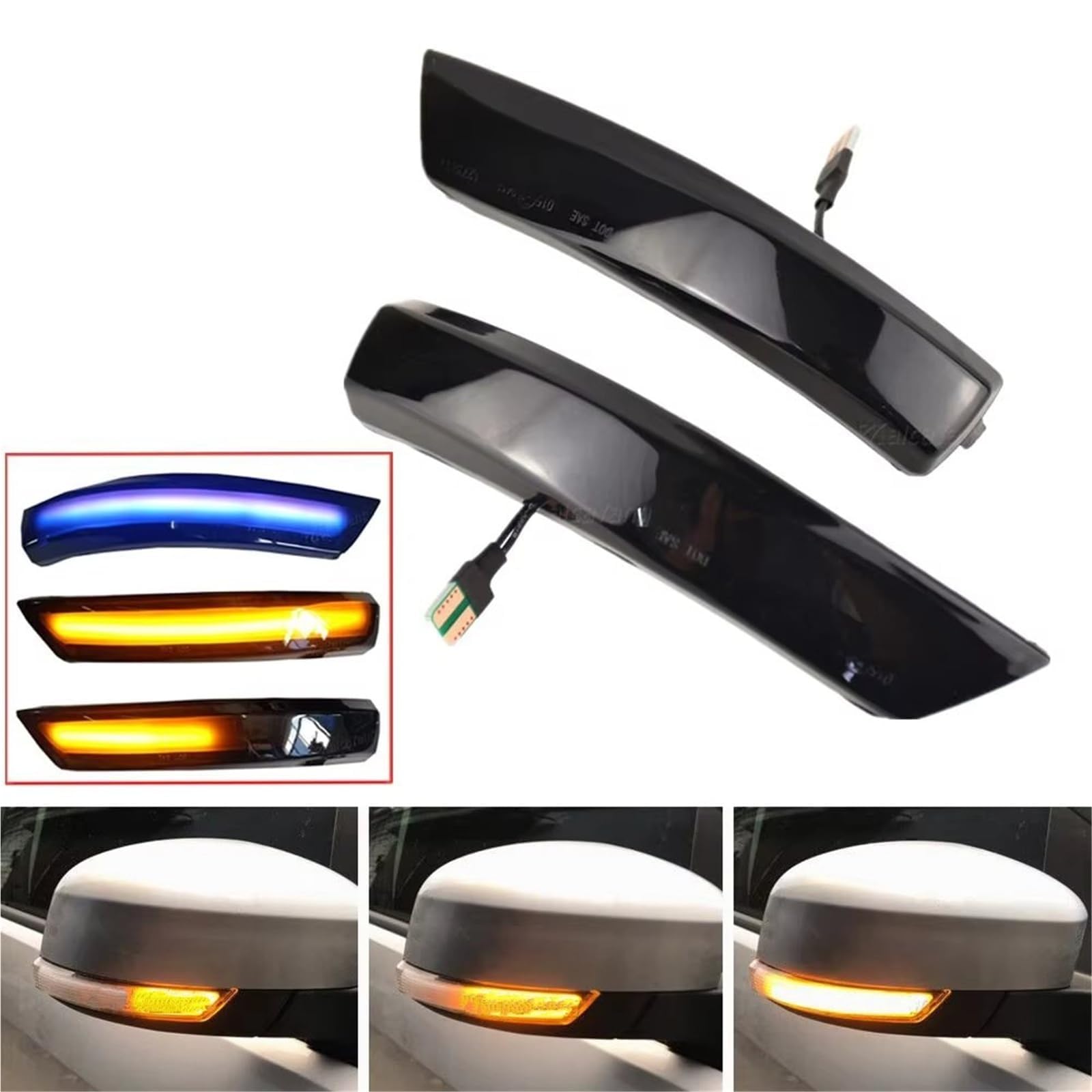 Auto Rückspiegel Blinker,für Focus 2 3 Mk2 Mk3 Mondeo Mk4 2008 2009 2010 2011 2012,Auto Blinker Licht Seite Spiegel Blinker Links Rechts Zubehör