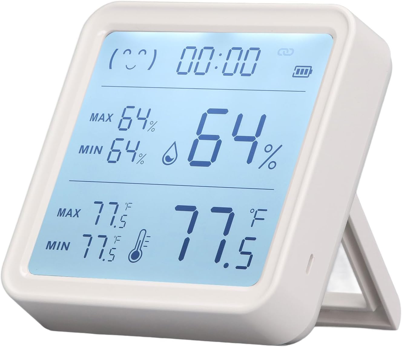 Intelligent Temperature Humidity Sensor 3.5in Screen BT Temperature Humidity Sensor Monitor Multiple Modes Thermometer Hygrometer Low Voltage Monitoring Alert