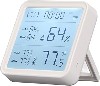 Intelligent Wireless Temperature Humidity Sensor 3.5in Screen BT Temperature Humidity Sensor Monitor Multiple Modes Thermometer Hygrometer Low Voltage Monitoring Alert