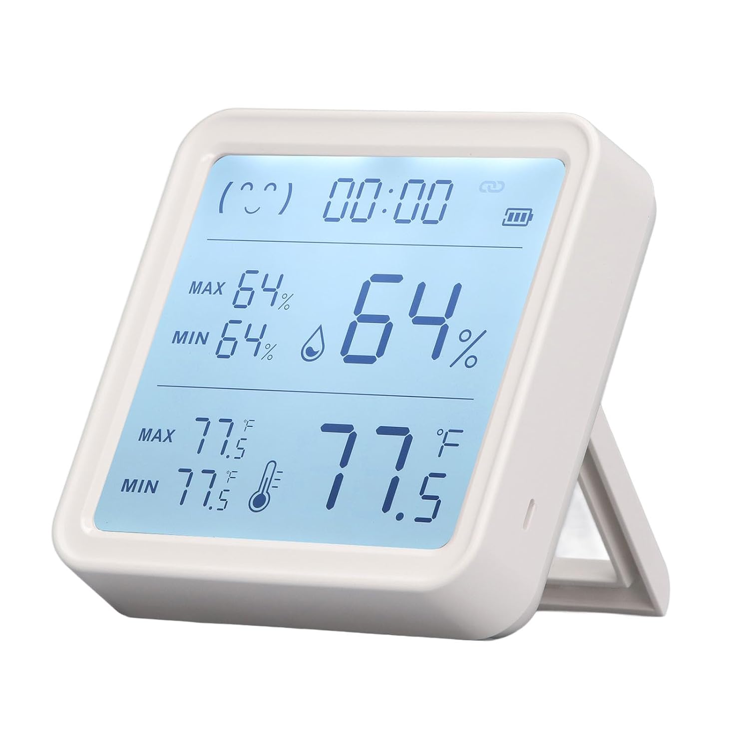 Jeanoko Bluetooth Intelligent Wireless Temperature Humidity Sensor with 3.5" Screen for Remote Monitoring, Low Power Consumption for Home and Office Use