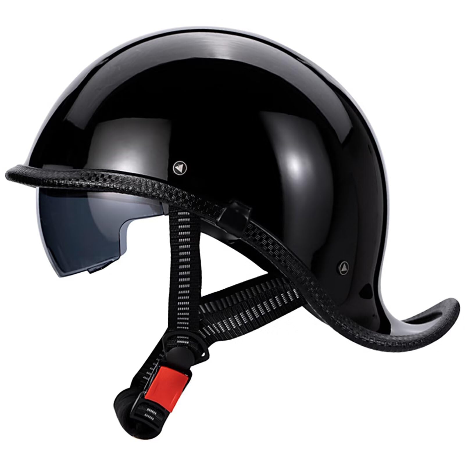 FVCNGP Motorcycle Half Helmet, DOT Approved Adult Men Women Personality Open Face Vintage German Style Helmets for Cruiser Scooter Chopper Moped Skull Cap : Automotive