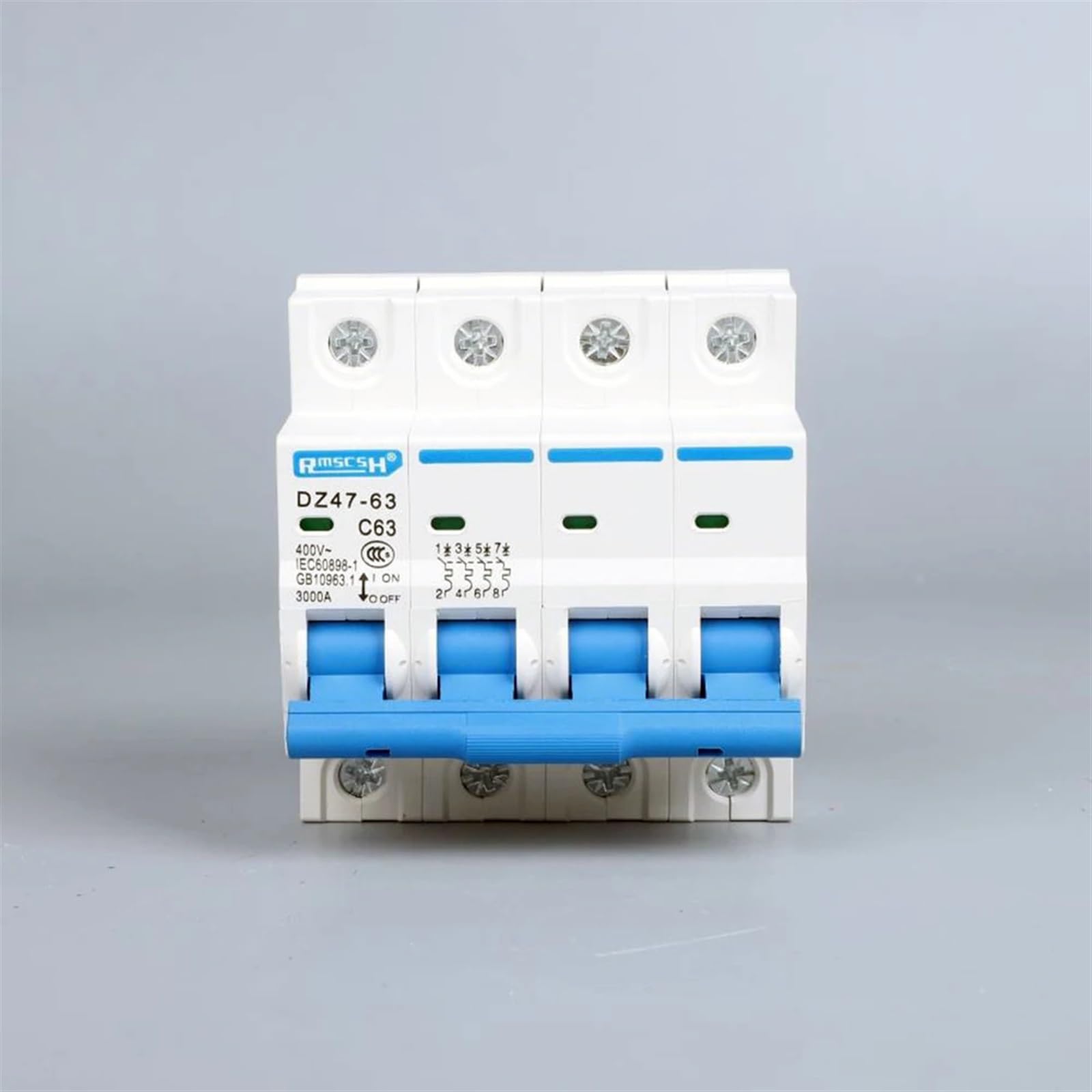 Disjoncteur rail DIN 35mm DZ47 C Type 400V de 1 à 4 pôles pour tableau électrique