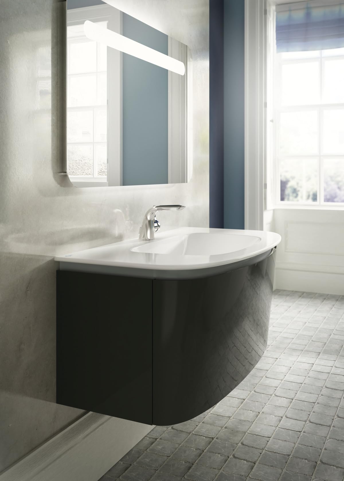 Ideal Standard A4258AA Melange Waschtischarmatur mit Zugknopf-Ablaufgarnitur, Chrom