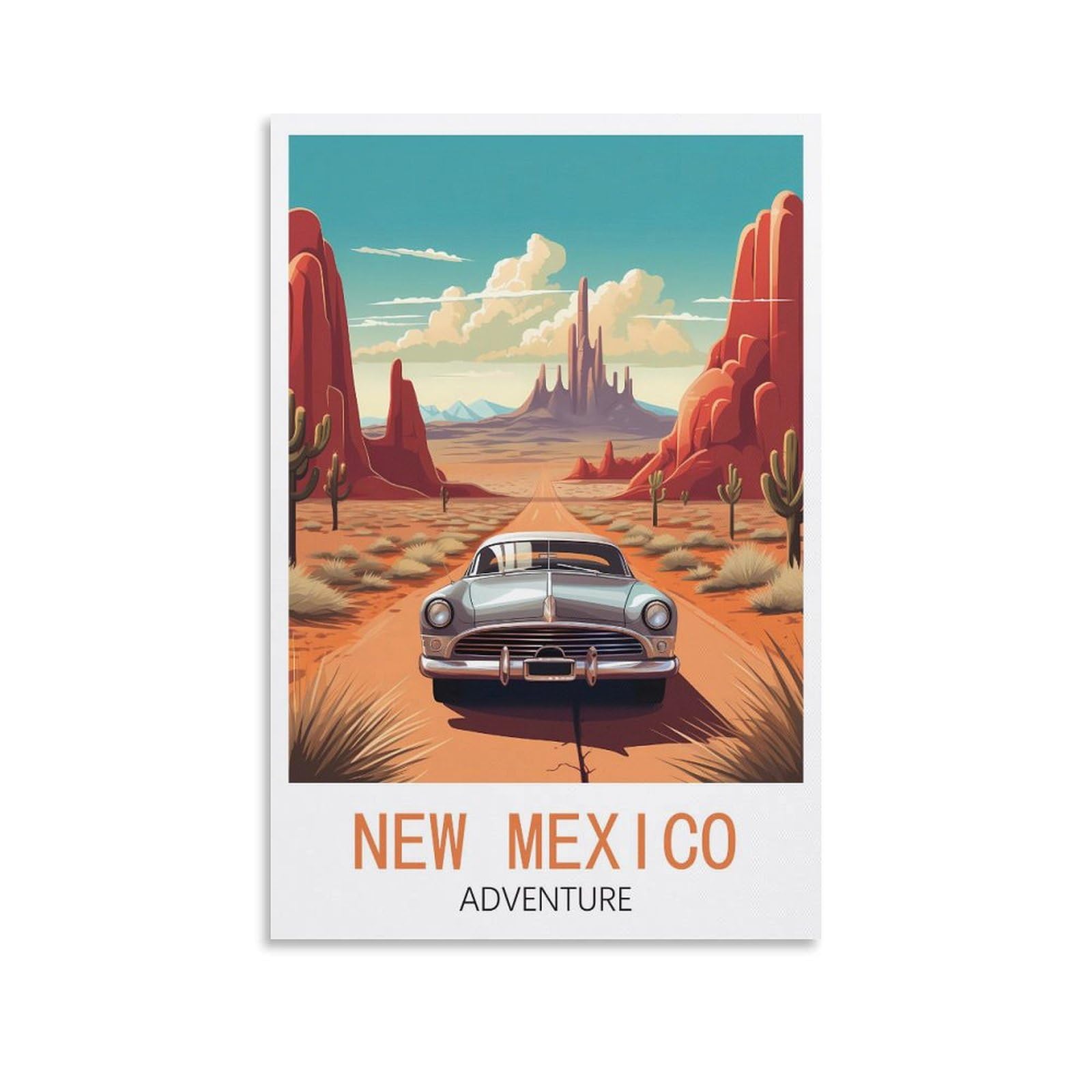 EZMLFA 5D Diamond Painting Kits,New Mexico Adventure,Diamond Painting Kits for Beginners Round Full Drill Painting with Diamonds Gem Art for Home Wall Decor 40x40cm