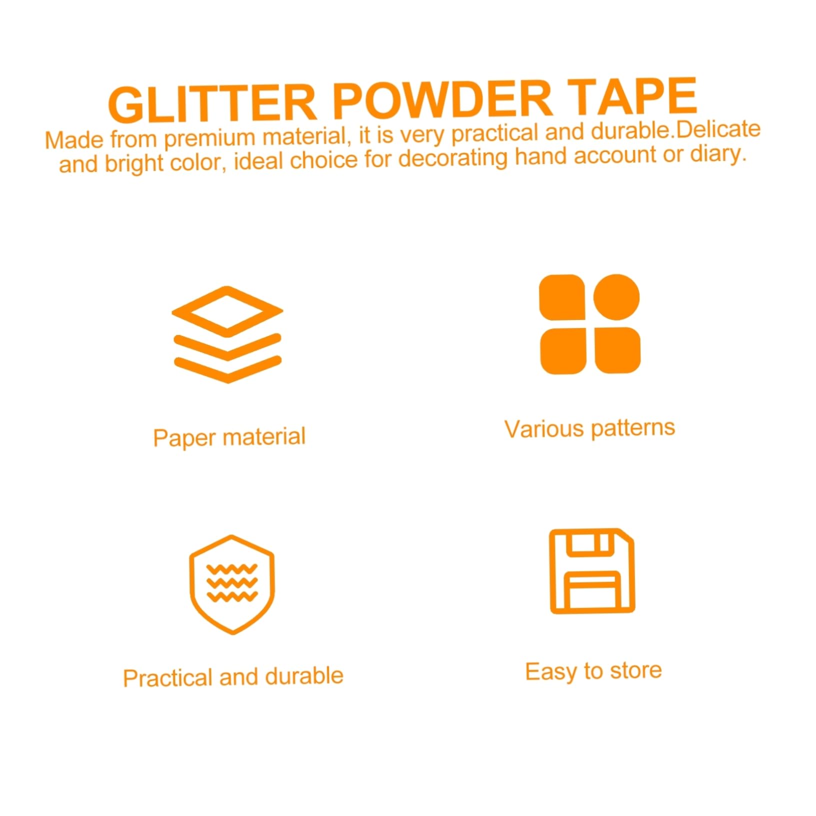 NUOBESTY 270pezzi Adesivo Glitterato Per Paper Tape Decorativi Per Scrapbooking Pianificazione e Decorazioni