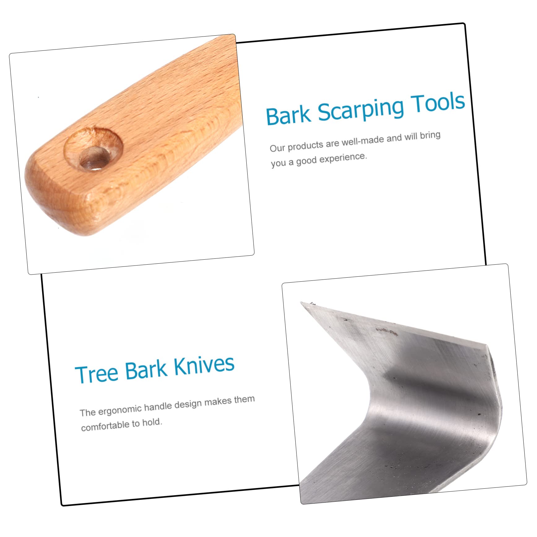 NULYLU 2pcs Bark Cutting Tools for Gardening Manual Fruit Tree Bark Strippers Garden Bark Scraping Gadgets Silver Debarking Cutters for Tree Maintenance and Care