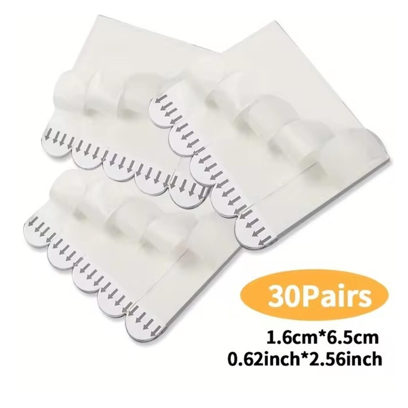 Tiras adhesivas para colgar cuadros, Tiras for colgar cuadros, autoadhesivas sin perforaciones, 10, 30 pares(30Pairs)