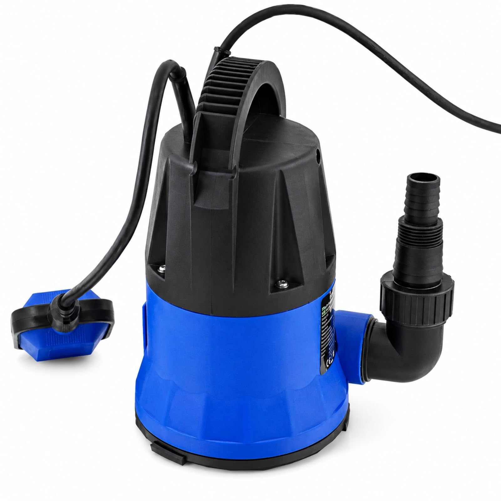 BITUXX® Flachsaugende 400W Schmutzwasser Tauchpumpe für Brunnen Zisterne Bewässern Garten Regentonne Bis 5000 Liter/h 1,0-1,5 Zoll Förderhöhe 7 Meter