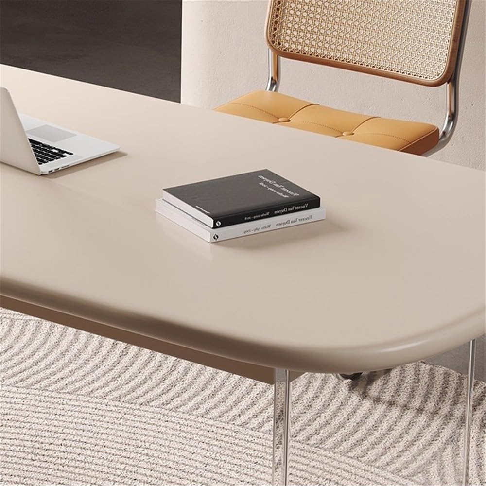 Acrittura Workstation bianca con gambe in acrilico trasparente
