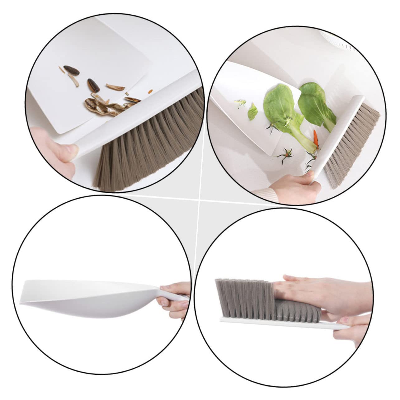 minkissy 1 Set Small Broom Desktop Cleaning Broom Small Brush Shovel Brush Combinations Pet Dustpan Desktop Broom Mini Broom Desktop Mini Dustpan Cleaning Shovel Mini Cleaning Broom