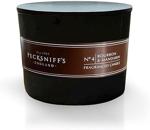 Miniatura 64 de Pecksniffs - Vela perfumada clásica blanca con 1 mecha, pomelo y cítrico, velas de lujo elegantes de vidrio - 6.49 onzas