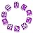 SmartDealsPro 10-Pack D6 Six Sided 16mm Transparent Dice Die for DND, MTG, RPG, Tenzi, Yahtze, Bunco, Table Borad Games, Math Teaching (Purple Translucent)