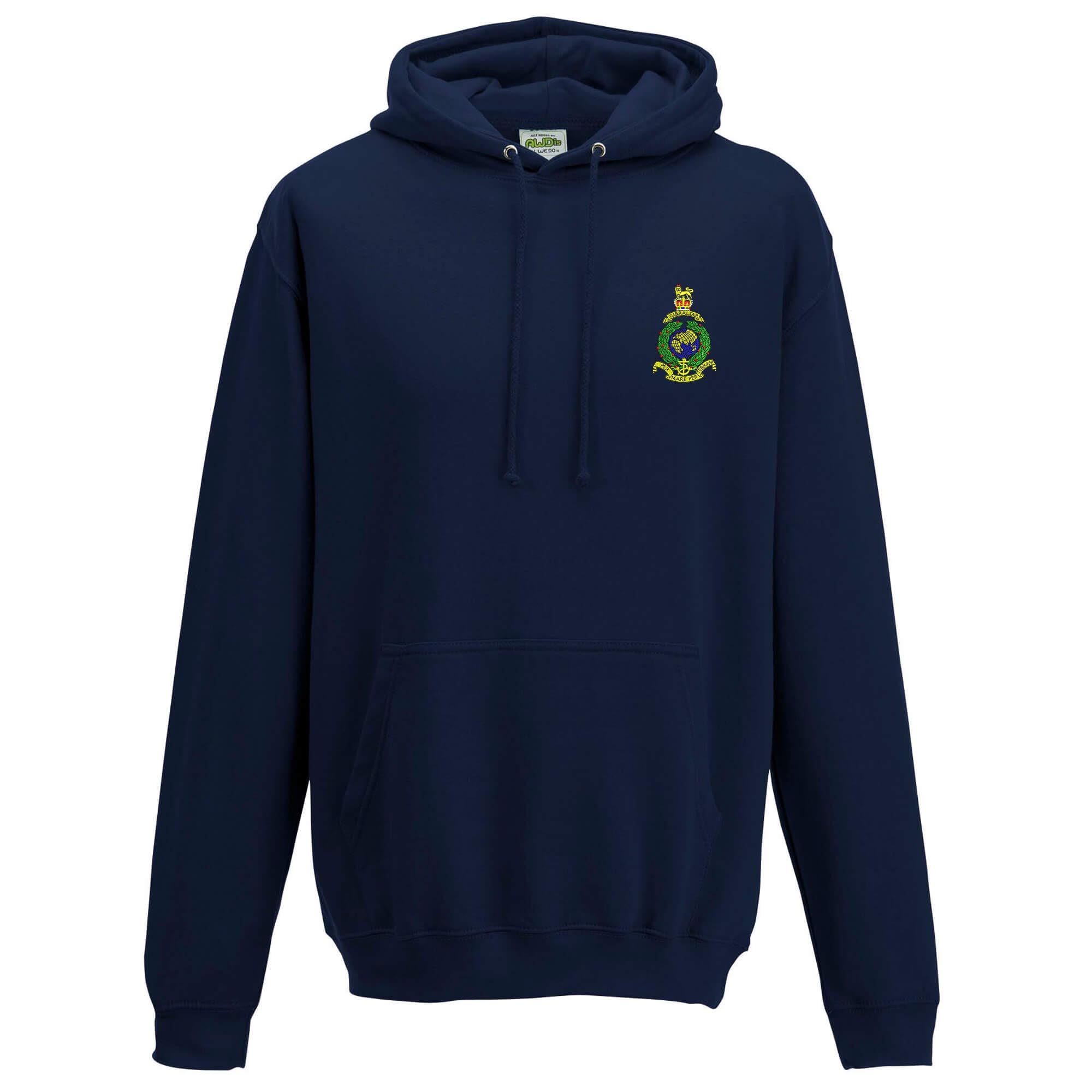 The Military Store Men's Navy Royal Marines Embroidered Hoodie, 3X Large
