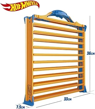 Hot Wheels Rack N' Track saklama kutusu, 44 araba veya diğer oyuncaklar için – Vitrin kutusu, toplama kutusu, koleksiyon kutusu, çok renkli, arabalar dahil değildir (HWCC9)