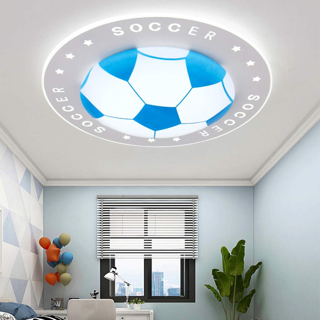 Moderne Kreative Fußball LED Deckenleuchte Dimmbar Farbwechsel Augenschutz 42CM 24W Blau