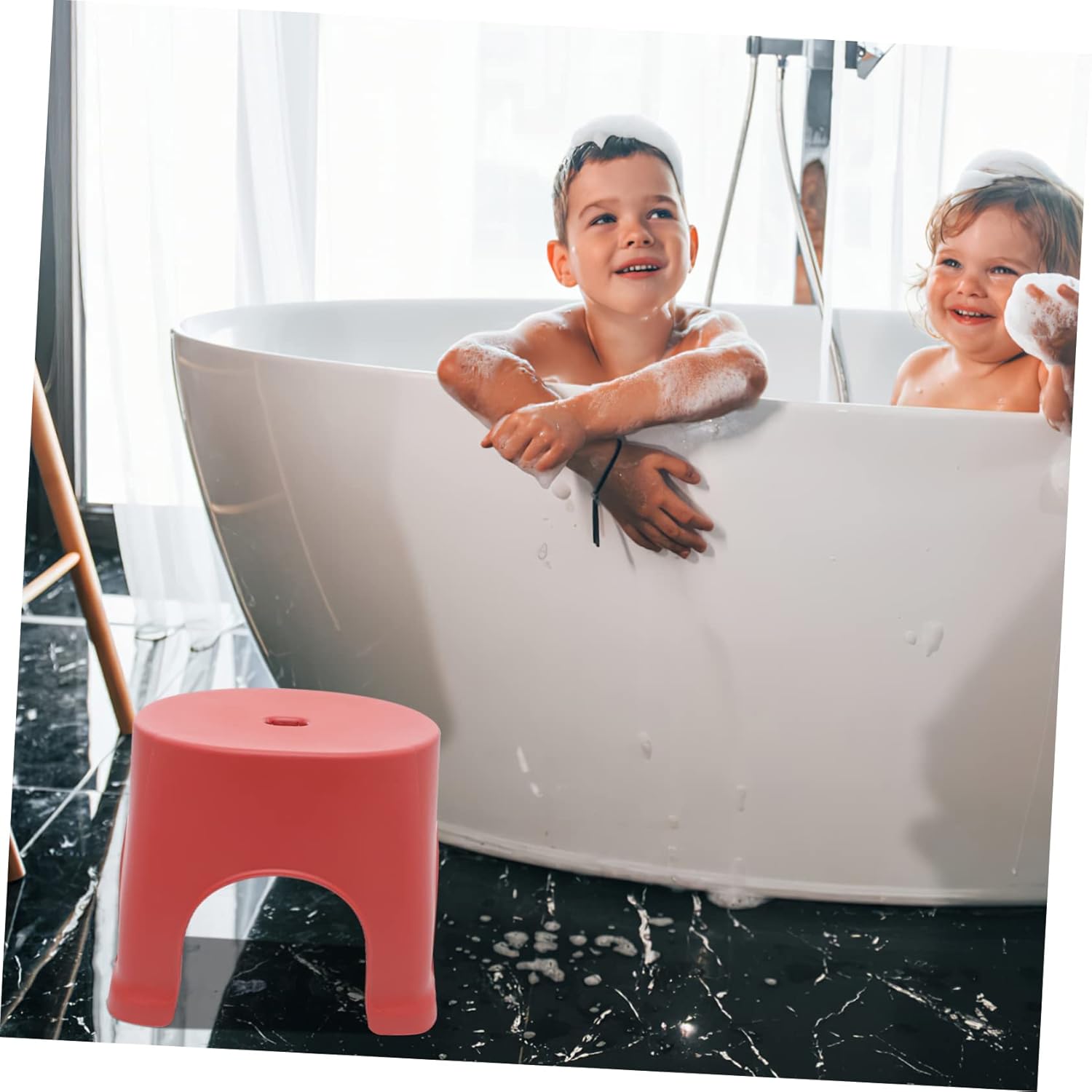 1pc Multi-use Non- Plastic Step Stool for Bathroom Home Lightweight Design Convenient Small Stool for Adults Boys and Girls