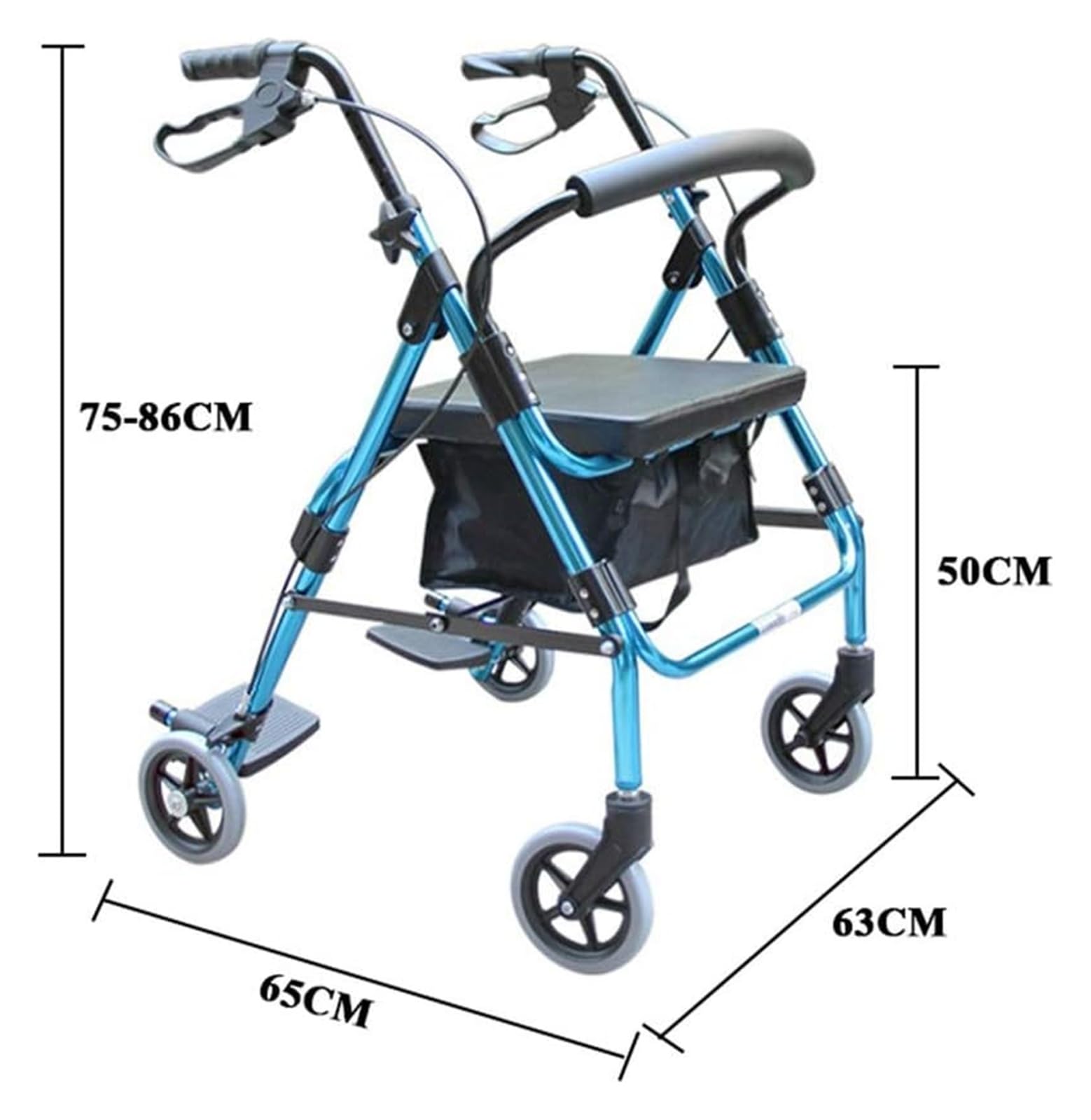 Andador Vertical, Andador con Ruedas Y Asiento, con Cesta De Compra Y Asiento, Diseño De Freno De Mano, Velocidad Ajustable, con Pedal, Ligero Y Portátil, Plegable.