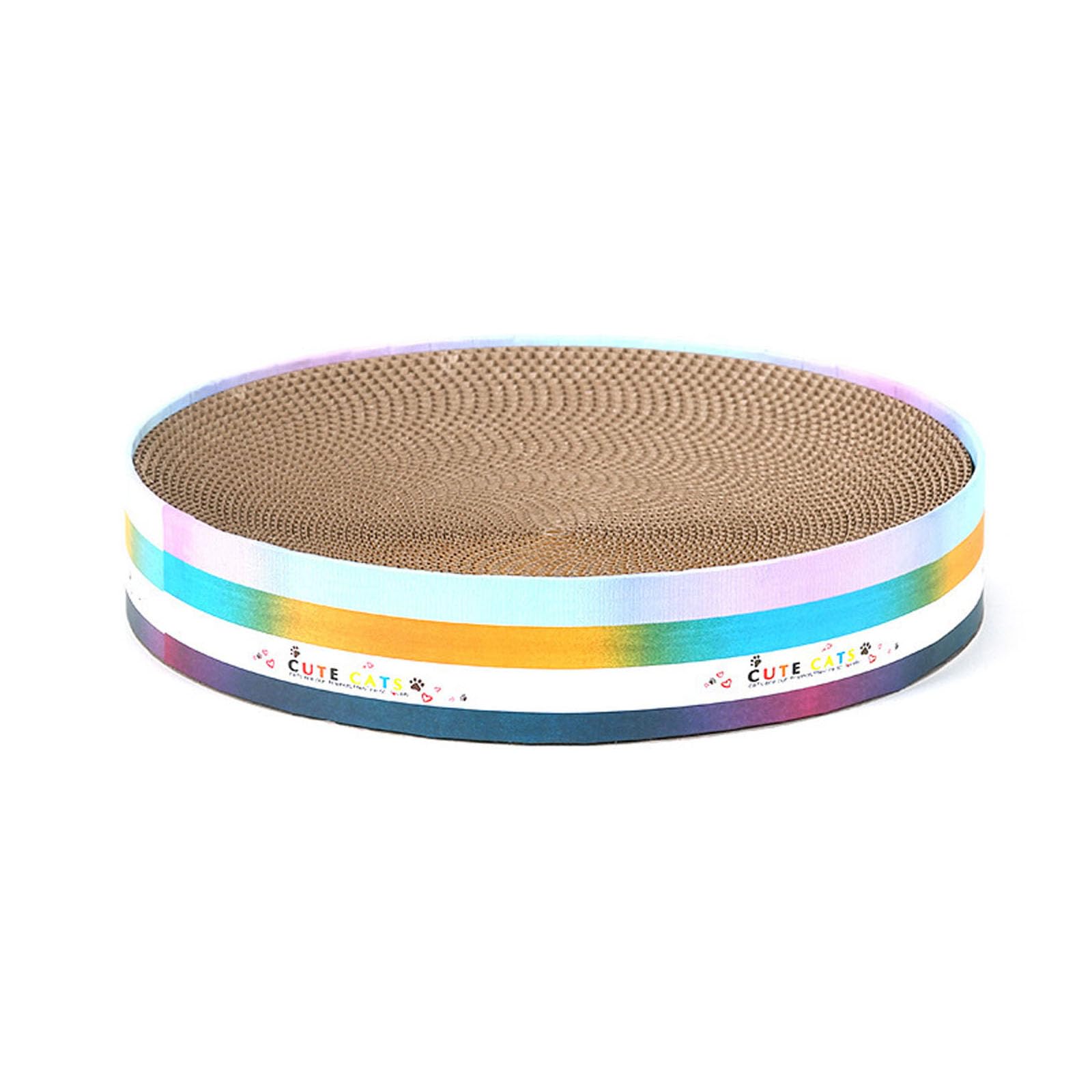 Lit de repos en carton pour chat relaxant et bol grattoir de salon