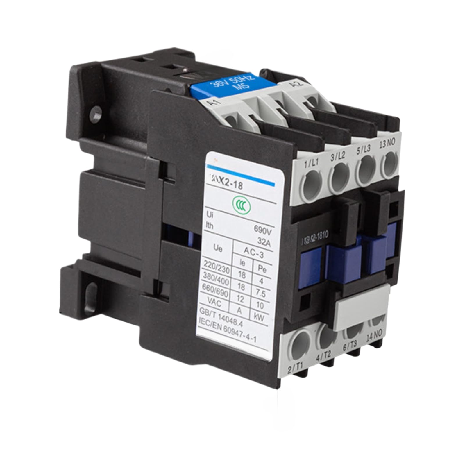 Contacteur ca CJX2-1810 haute performance triphasé 380V