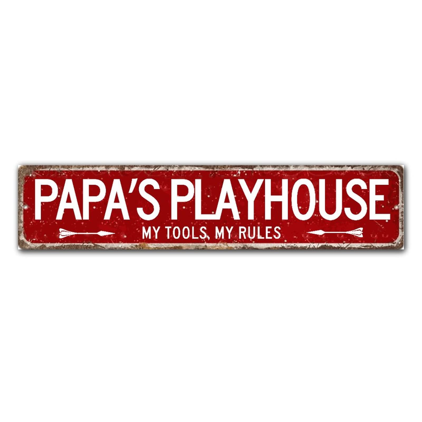Plaque en bois rustique Papa's Playhouse, idée cadeau vintage pour fête des pères