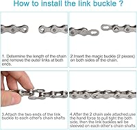 Vista 7 de Alicates de eslabones de bicicleta + herramienta divisora de cadena + comprobador de cadena + 3 pares de eslabones faltantes de bicicleta, abridor