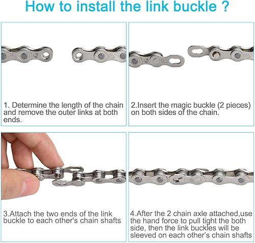 Miniatura 7 de Alicates de eslabones de bicicleta + herramienta divisora de cadena + comprobador de cadena + 3 pares de eslabones faltantes de bicicleta, abridor
