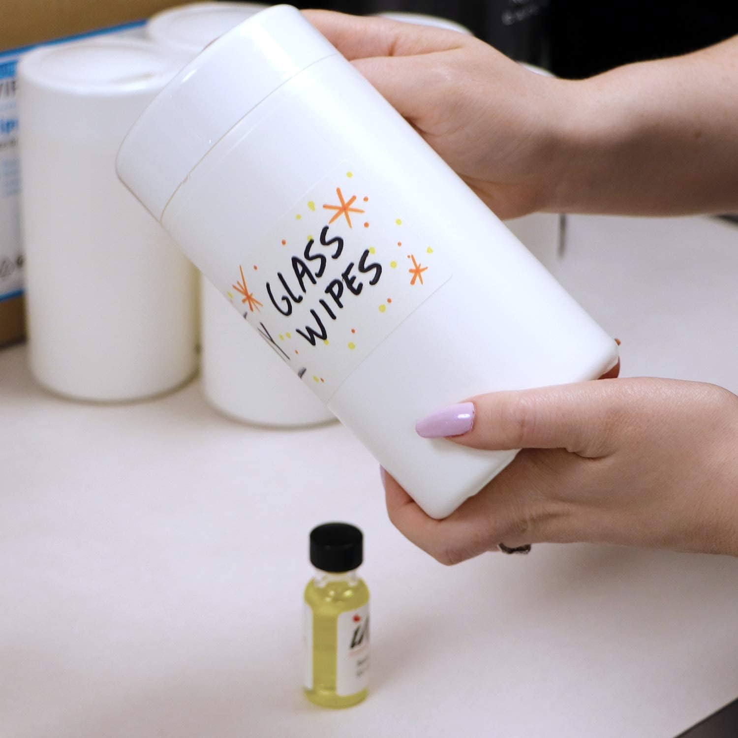 DIY Hand & Surface, 12 50ct Refill Perforated Dry Wipe Rolls for Canisters, 600 Compostable Wipes