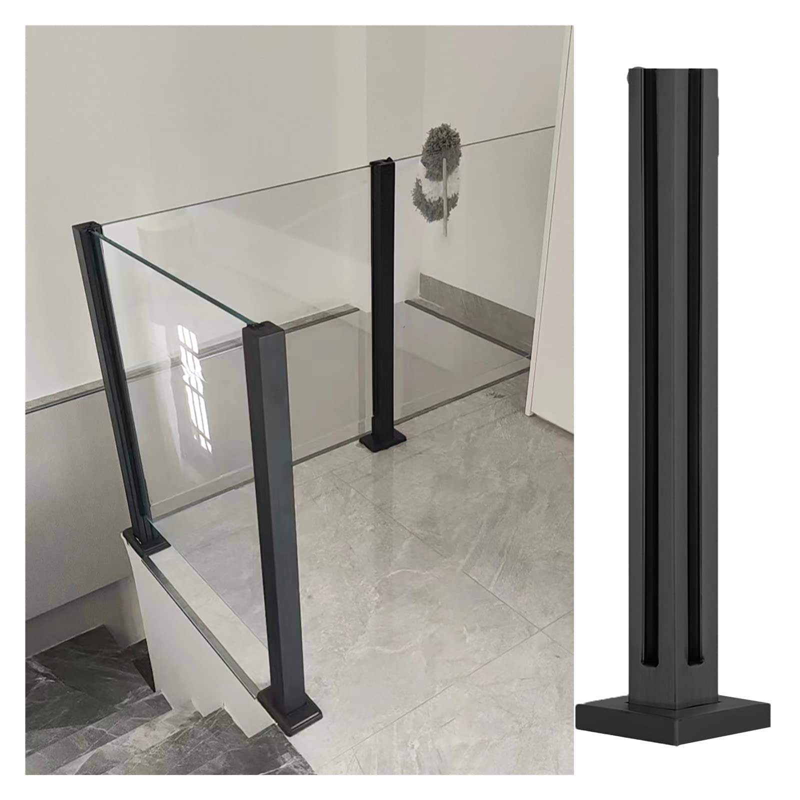 Wysokiej jakości słupek ogrodzeniowy ze stali nierdzewnej, kolumna balustradowa do bezpiecznego balkonu, patio, ogrodu i przedpokoju, nowoczesny design, odporny na warunki atmosferyczne, łatwy montaż