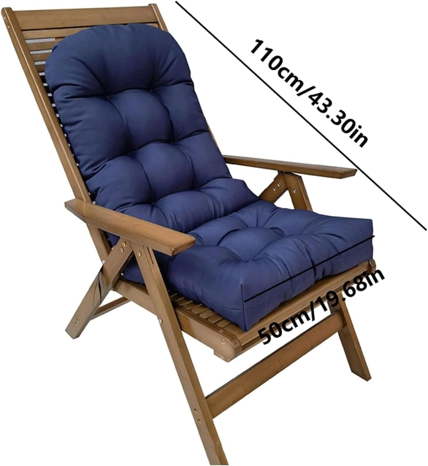 MCOSU Garden Chair Cushions Patio Chair Seat Pad Outdoor Waterproof High Back Patio Cushions Indoor/Outdoor Furniture Chair Cushions Pads with Straps, Seasonal All Weather Replacement(Color:3#)