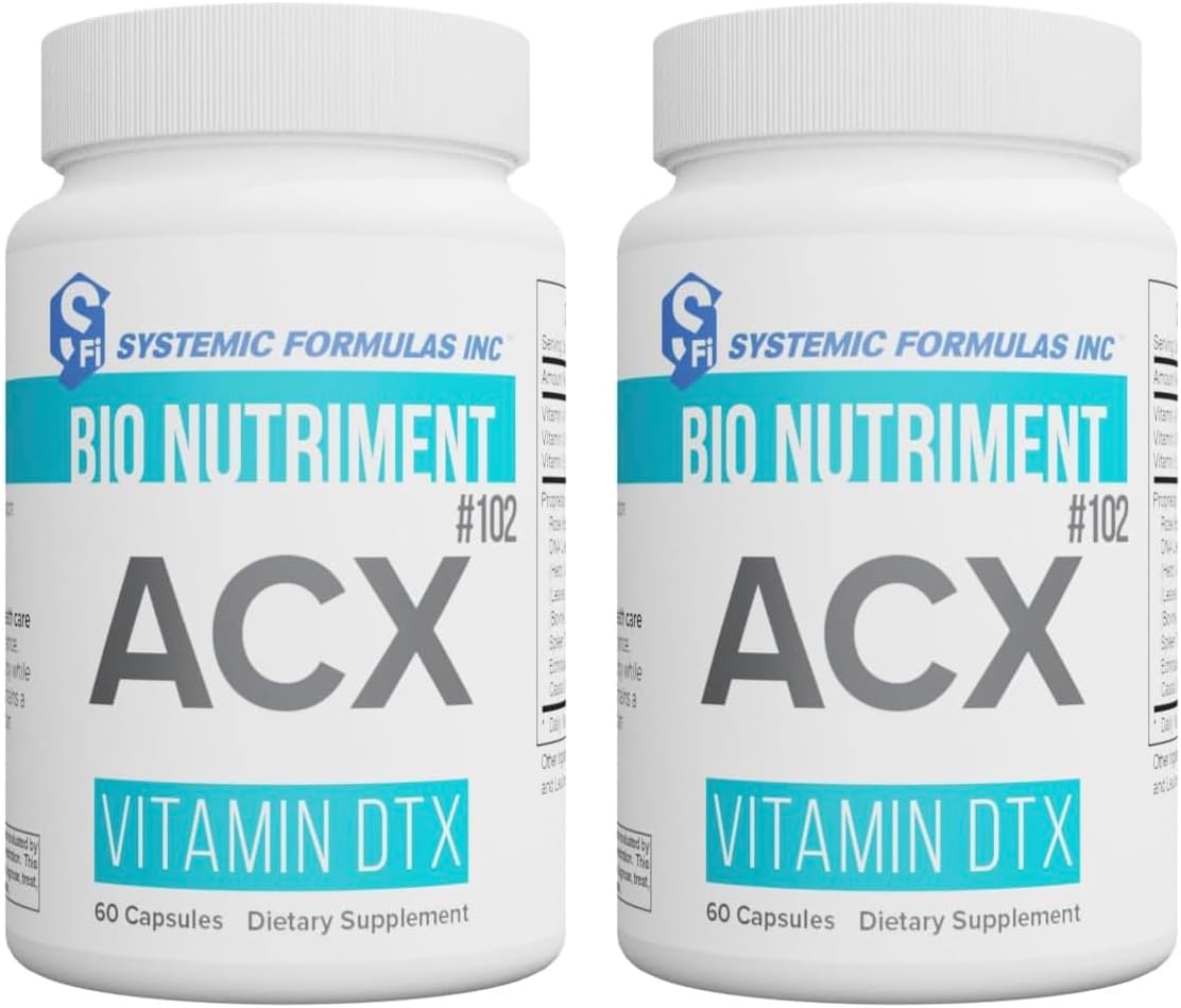 Systemic Formulas Bio Nutriment ACX – Vitamin DTX Formula – 60 Capsules | Whole Body Support with Bioavailable Nutrients (Pack of 2)