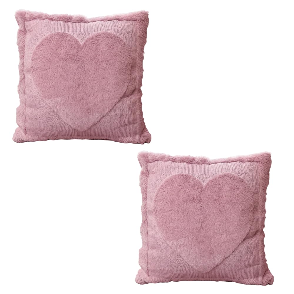 Housses de coussin Saint-Valentin en peluche pour un salon cocooning et chaleureux