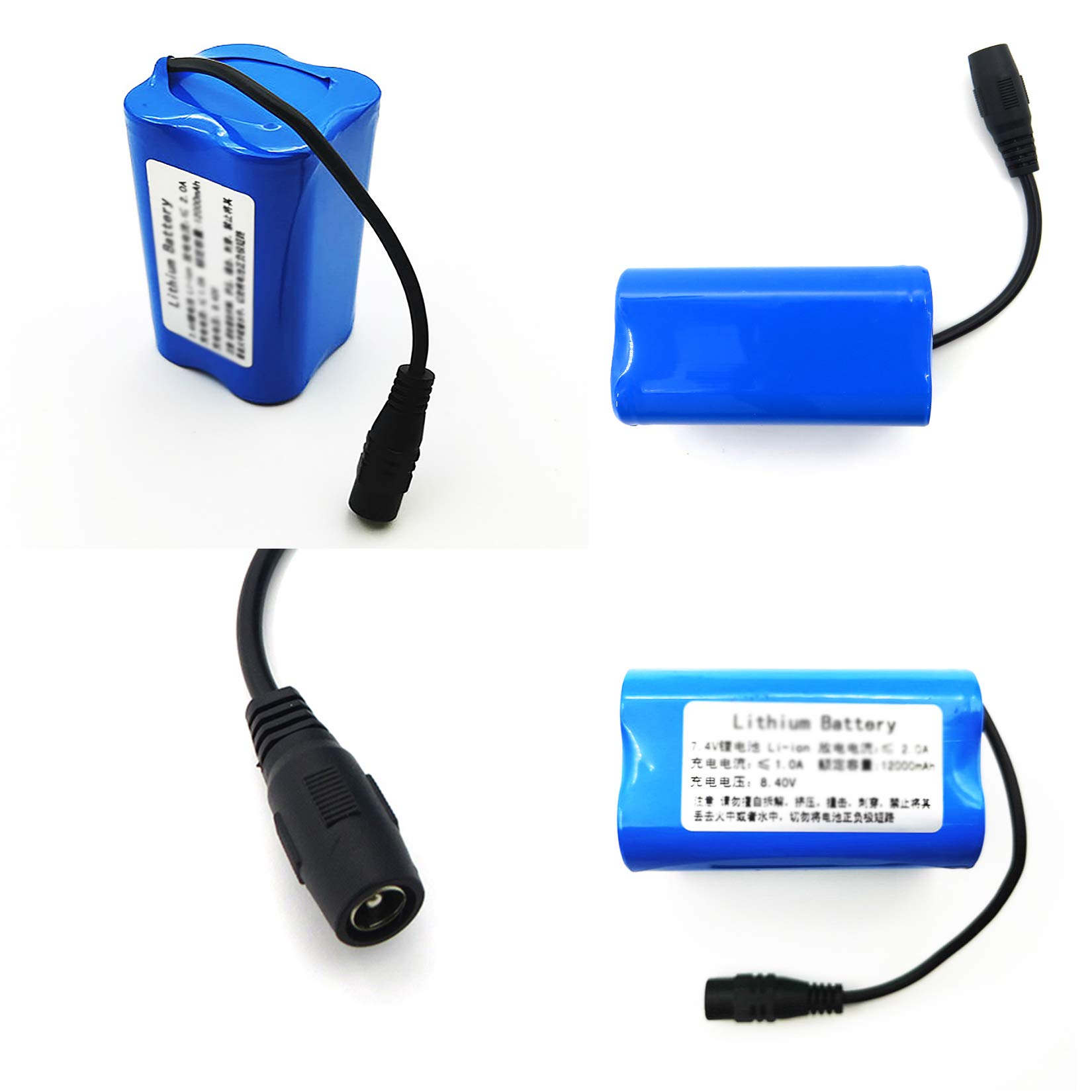 Control Remoto RC Barco, 7.4V Batería De Litio De Gran Capacidad, Accesorios De Baterías De Litio Señuelo De La Pesca Marina RC,7.4V 5200mAh