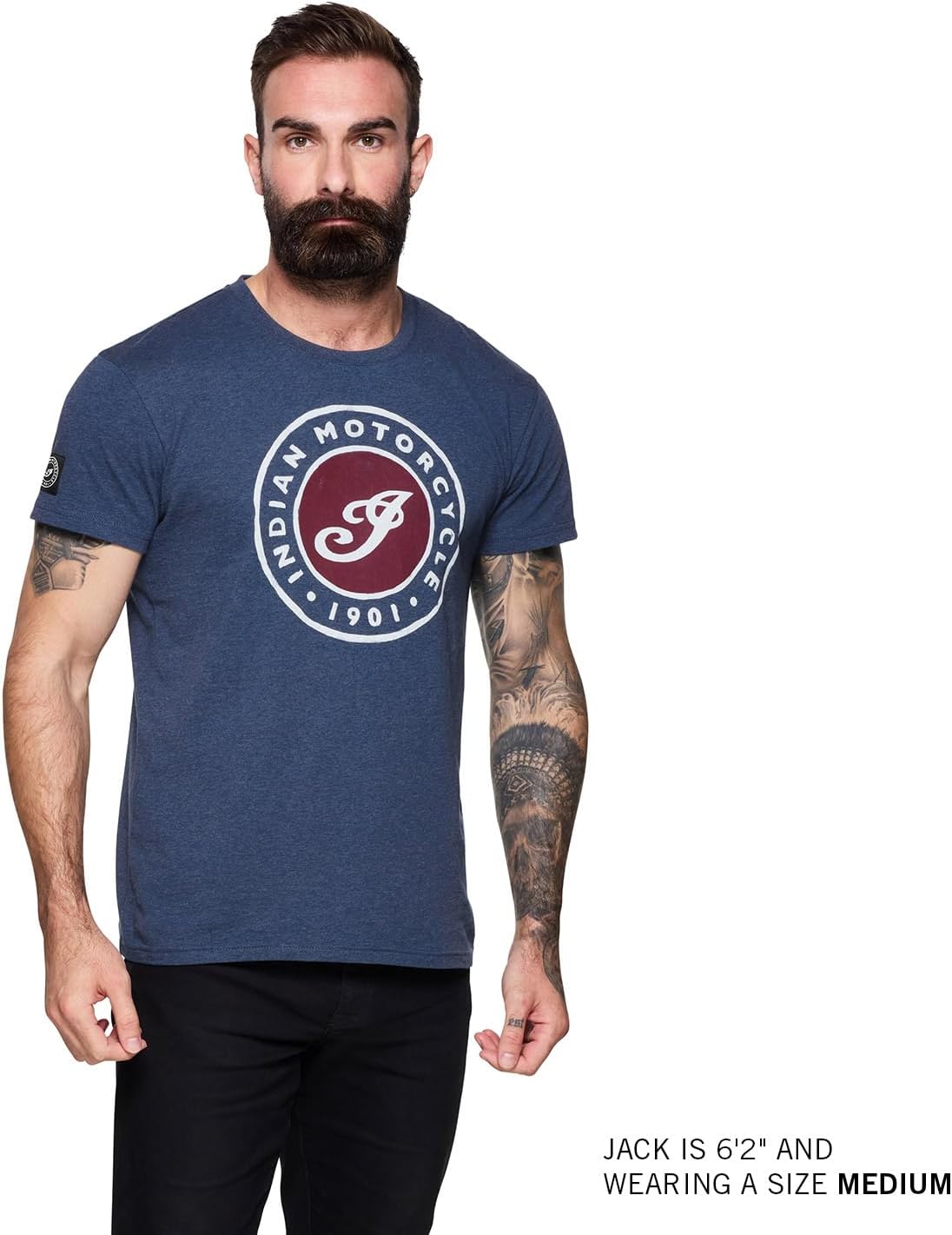 Indian Motorcycle Men's I Script Watercolor T-Shirt, Blue - 2865610