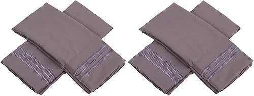 Miniatura 7 de Sweet Home Collection Funda de almohada de bolsillo profundo de calidad egipcia serie 1500, estándar, color camello