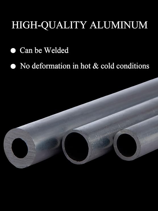 COYOUCO 2 Pcs Aluminum Tube, 12Mm OD Aluminum Round Tubing, 500Mm Length Metal Straight Pipe for DIY, Industry, Decoration,12 * 1mm