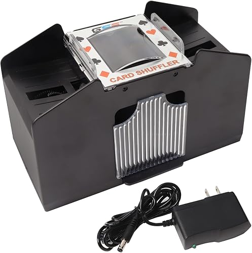 GSE - Barajador automático de cartas de 4 barajas, CACC y funciona con pilas, máquinas barajadoras eléctricas para jugar a las cartas, blackjack,