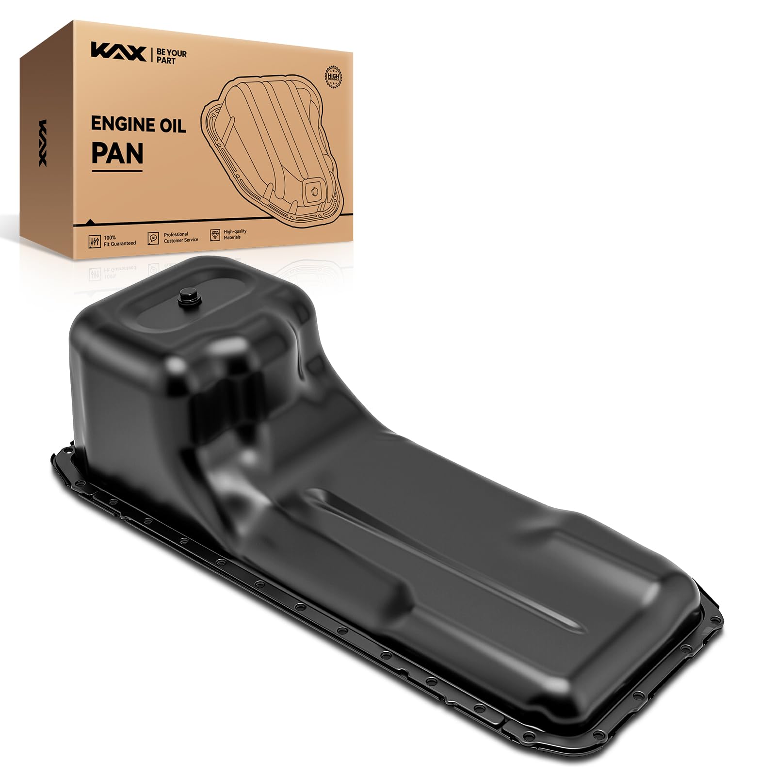 KAX Engine Oil Pan Fit for Ram 2500/3500/4500/5500, 2500/3500/4500/5500 | 264-470 with Drain Plug for Dodge Ram 2500/3500 5.9L 2003-2009, Dodge Ram 2500/3500 6.7L 2007-2012, Ram 4500/5500 2008-2012