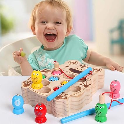 Jw Yzwj Peche Grenouille Enfants Jeu De Peche Bebe De Peche Magnetique Rod Early Education Jouets Educatifs Amazon Fr Jeux Et Jouets