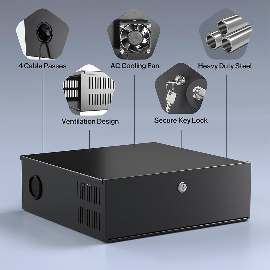 Amazon.com: 15.5 x 15.5 x 5.5 Inch Heavy Duty DVR Lock Box - DVR