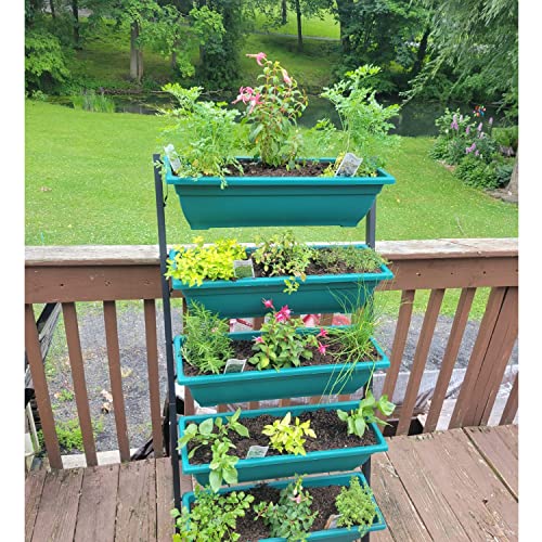Usego Vertical Raised Garden Bed With Wheels 5 Tiered Elevated Planter Raised Bed With Drainage Container Metal Elevated Herb Planter Box For Vegetables Flowers Growing Outdoor Indoor Patio Balcony #TOP3