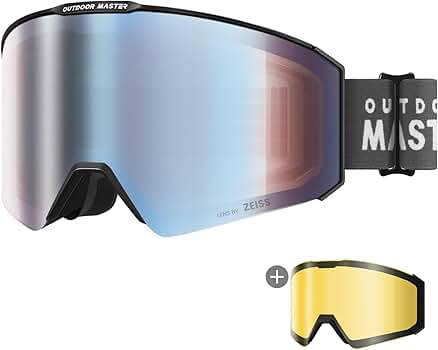 Amazon | [OutdoorMaster] Falcon スキーゴーグル 【ZEISS製磁気レンズ