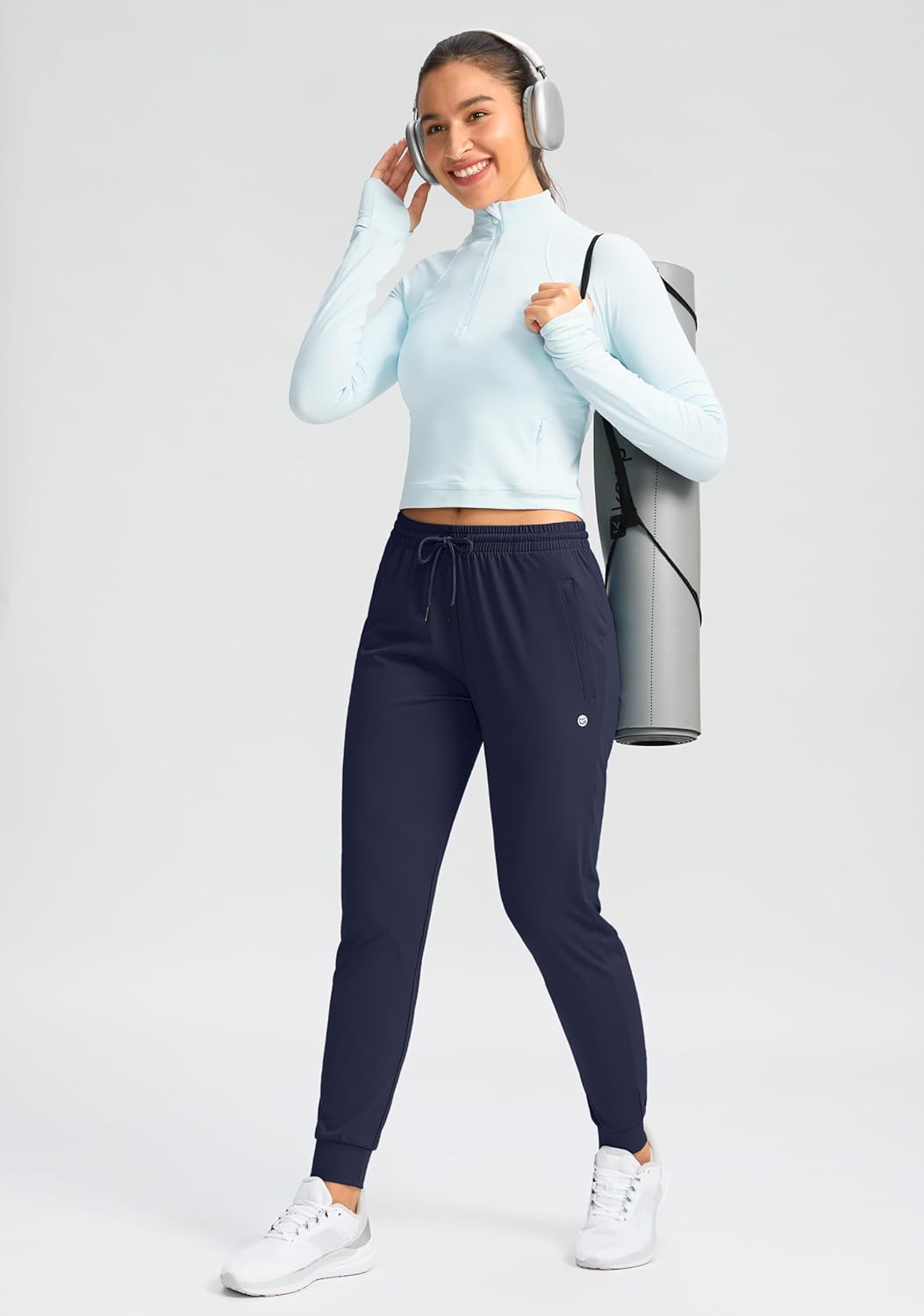 G Gradual Women's Joggers Pants with Zipper Pockets Tapered Running Sweatpants for Women Lounge, Jogging - Image 3