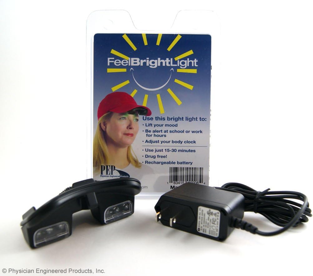Feel Bright Light12,000 Lux Portable Blue-Green Bright Light Visor