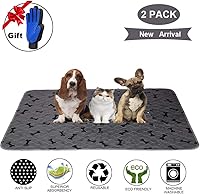 Vista 2 de JdPet - Almohadillas lavables para orina de perros con guantes de aseo gratis, tapetes antideslizantes para perros con gran absorción de orina
