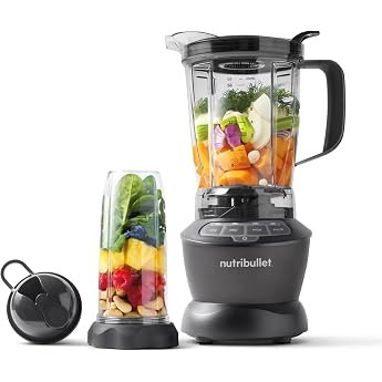 nutribullet Full Size Blender Combo Electric Mixer Multifunctional Chopper Professional 1200 Watt Power 1.9 L Jug 946 ml and 710 ml Glasses Black NBF500MB