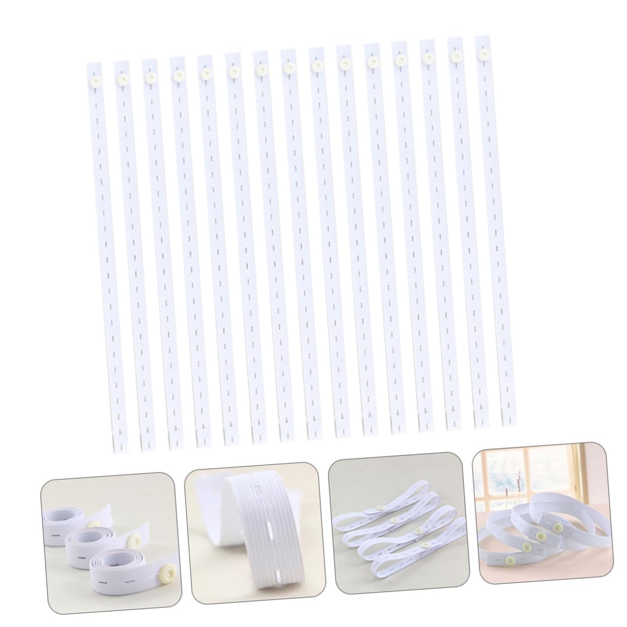 15pcs Adjustable Diaper Fixing Belts Elastic Nappy Fastening Buckles Comfortable Soft Belt for Secure Diaper Fit and Gentle Abdomen Support