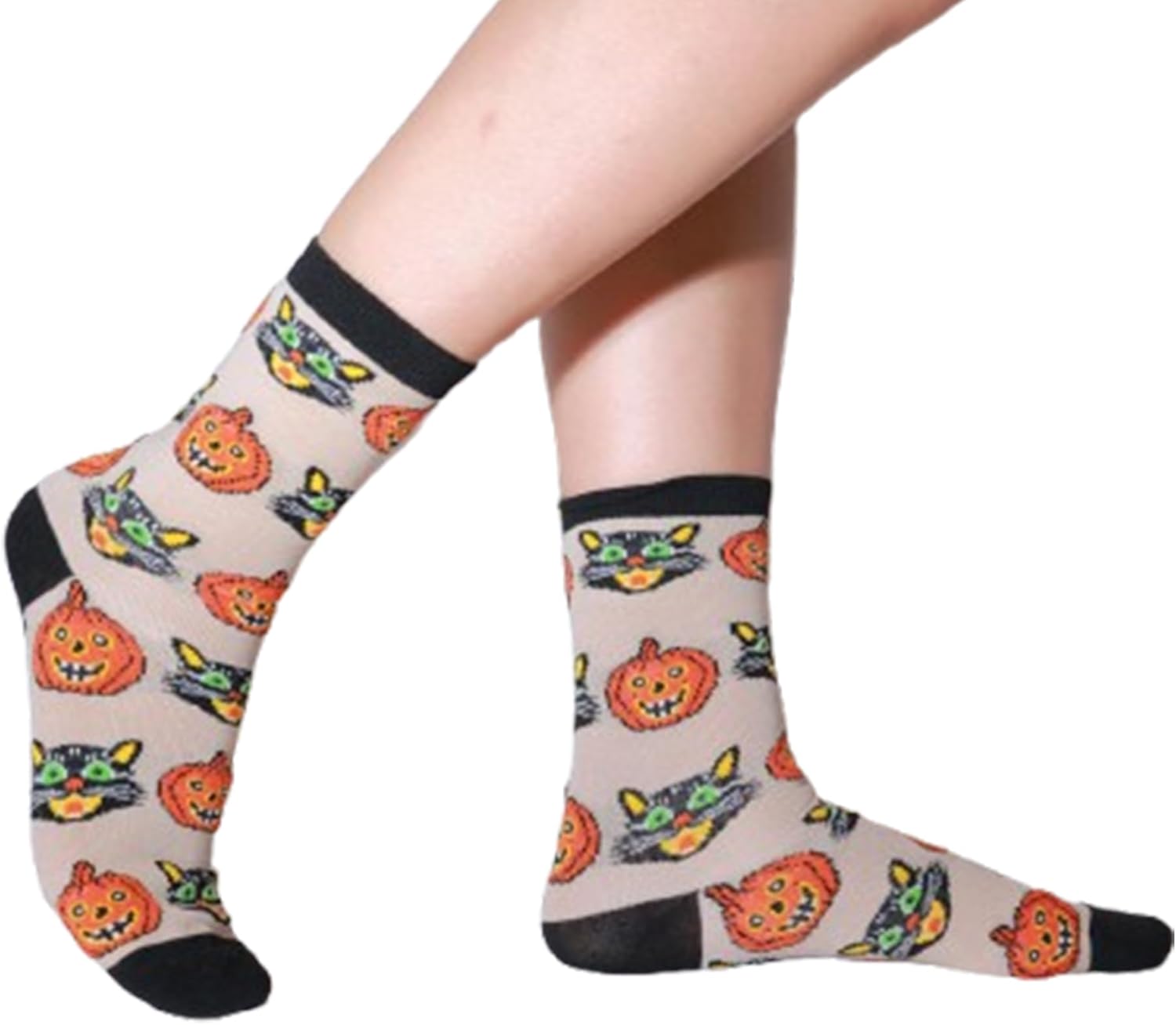 Halloween Socks Women Pumpkin Skeleton Ghost Socks Crazy Funny Novelty Cute Halloween Gifts for Women Girls - Image 2