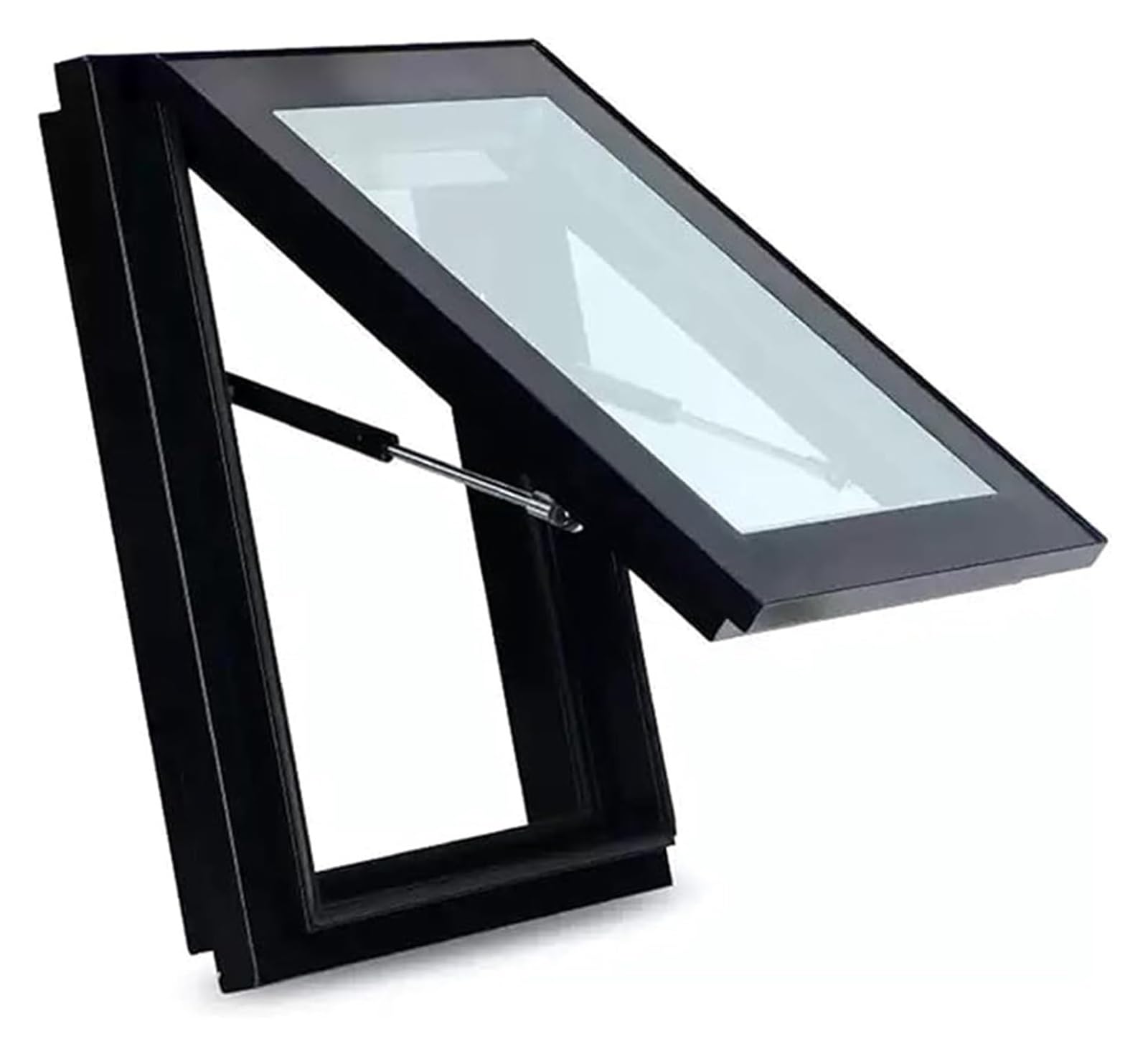 Ykmyxz Black(Lxw) Skylight Window, Attic Small Roof Escape Hatch Cover, Basement Daylighting Door, Flush Mount Underground Lighting Well Window(60X100cm)